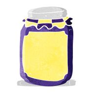 cartoon jar of jam