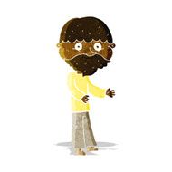 cartoon happy bearded man N2