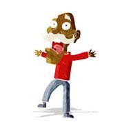 cartoon shocked old man N9
