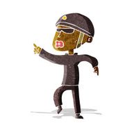 cartoon man in bike helmet pointing N2