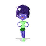 cartoon happy vampire girl N7