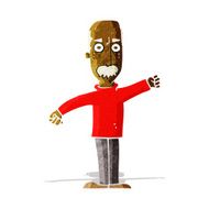 cartoon angry old man N37