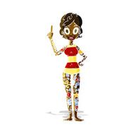 cartoon woman covered in tattoos N2