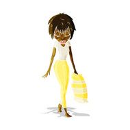 cartoon woman going to bed N2