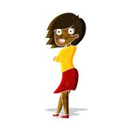 cartoon happy woman N58