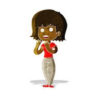 cartoon shocked woman N27