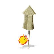 cartoon old wooden firework N2