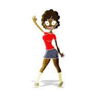 cartoon woman dancing N7