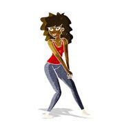 cartoon woman posing N9