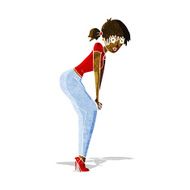 cartoon woman posing N10
