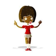 cartoon woman explaining her point N6