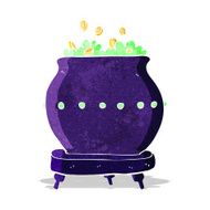 cartoon halloween pot