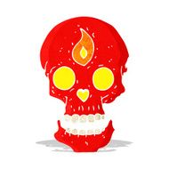 cartoon mystic skull N6