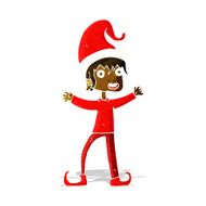 cartoon excited christmas elf N2