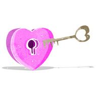 cartoon heart with keyhole N4