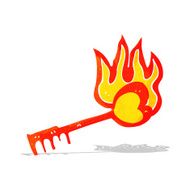 cartoon heart shaped key N4