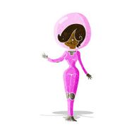 cartoon space woman N6