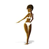 cartoon woman in bikini N10