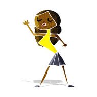 cartoon woman dancing N8