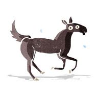 cartoon horse sweating