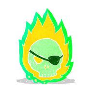 cartoon burning skull N4