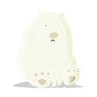 cartoon unhappy polar bear