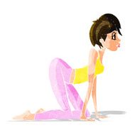 cartoon sexy woman on all fours N3