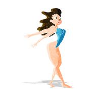 cartoon sexy woman in swimsuit N3