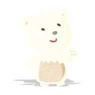 cartoon happy little teddy polar bear