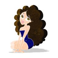 cartoon pretty woman N63