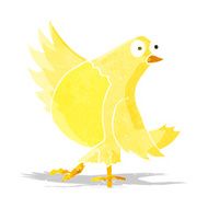 cartoon dancing bird