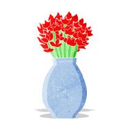 cartoon vase of flowers N3