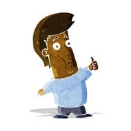 cartoon man giving thumbs up sign N6