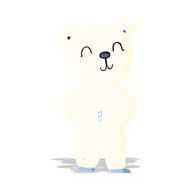 cartoon happy little polar bear