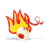 cartoon gross flaming eyeball