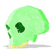 cartoon spooky skull N47
