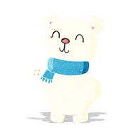 cartoon waving polar bear N2