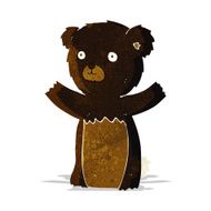 cute cartoon black bear N15