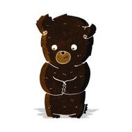 cute cartoon black bear N16