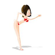 cartoon woman in bikini N11