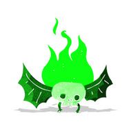 cartoon spooky skull bat N2