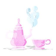 cartoon coffee pot and cup N3