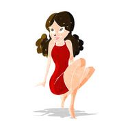 cartoon attractive woman posing N3