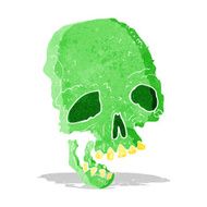 cartoon ancient spooky skull N2