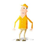 cartoon shocked man N42