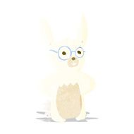 cartoon rabbit wearing spectacles N3