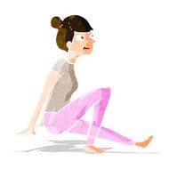 cartoon woman sitting N5