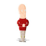 cartoon funny bald man N3