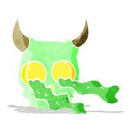 cartoon halloween skull N3