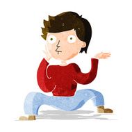 cartoon boy doing crazy dance N3
